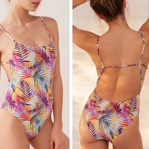 OFU bathing suit swimsuit palm trees medium